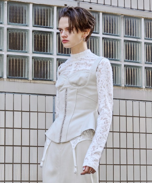 LIQUIDE LACE TOPS/リキッドレーストップス（Tシャツ/カットソー