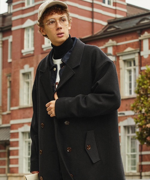 ビーバーメルトン オーバーサイズ ロングダブルチェスターコート (EMMA