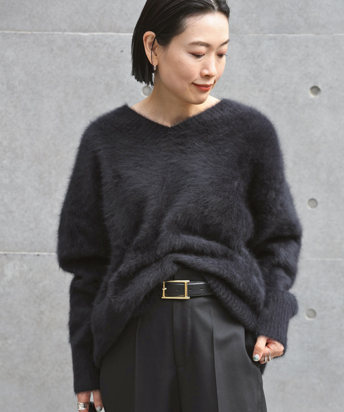 AP STUDIO（エーピーストゥディオ）の「フォックスカシミヤVネックプル