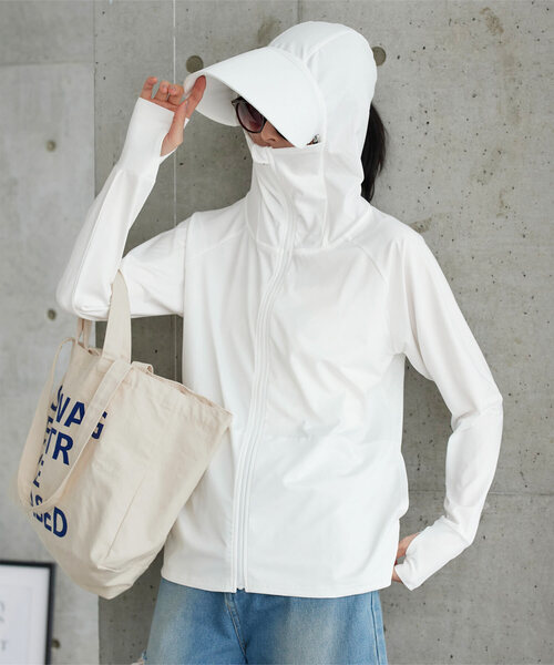 UVカット＆接触冷感 ] M L XL 選べる2タイプ 取り外しサンバイザー付き