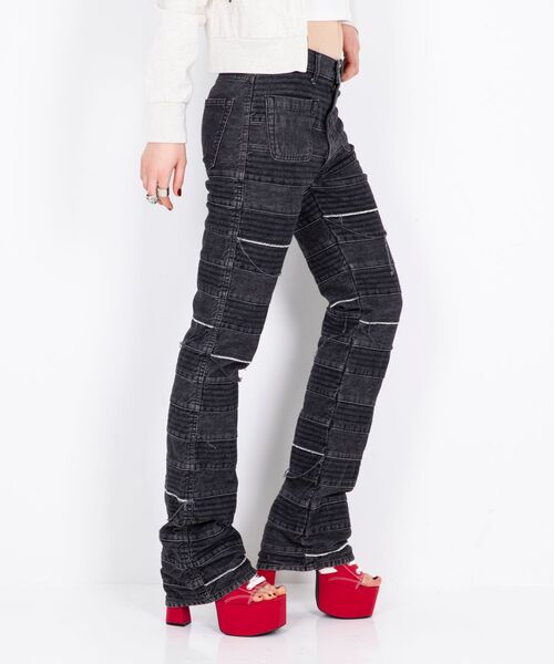 スクラッチフレアデニムパンツ（デニムパンツ）｜HYSTERIC GLAMOUR