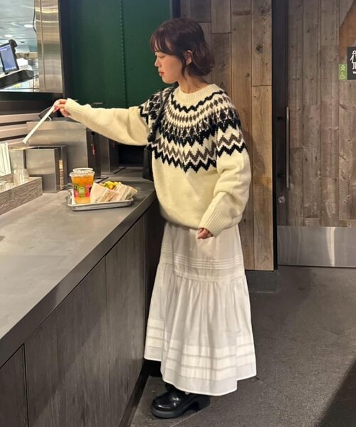 DISCOAT（ディスコート）の「【ユニセックス】求心柄オーバーニット