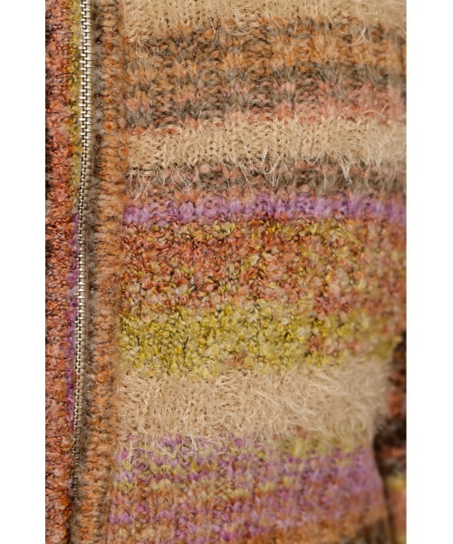 SHAGGY MIX FRONT ZIP TOPS シャギーミックス フロントジップ トップス