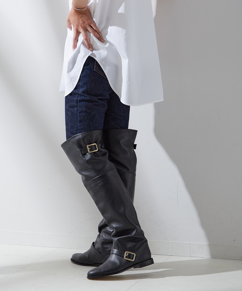 NEBULONI E. ネブローニ ロングブーツ 36 ブラック NEBULONI E.◇ビ