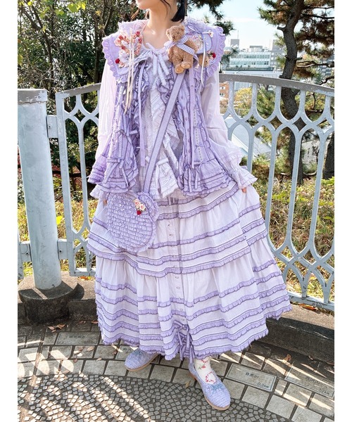 ミニリボンいっぱいローンオーバーブラウス（シャツ/ブラウス）｜PINK