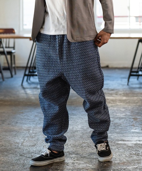 mp10883-Denim Jacquard Jogger Pants ジョガーパンツ（その他パンツ