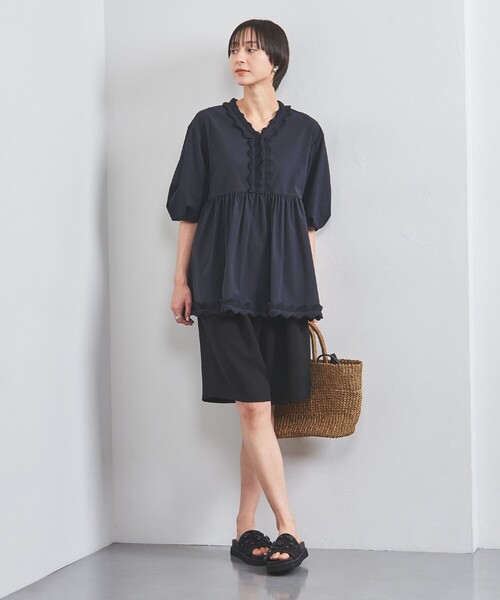 UNITED ARROWS（ユナイテッドアローズ）の「タック フリルVネック