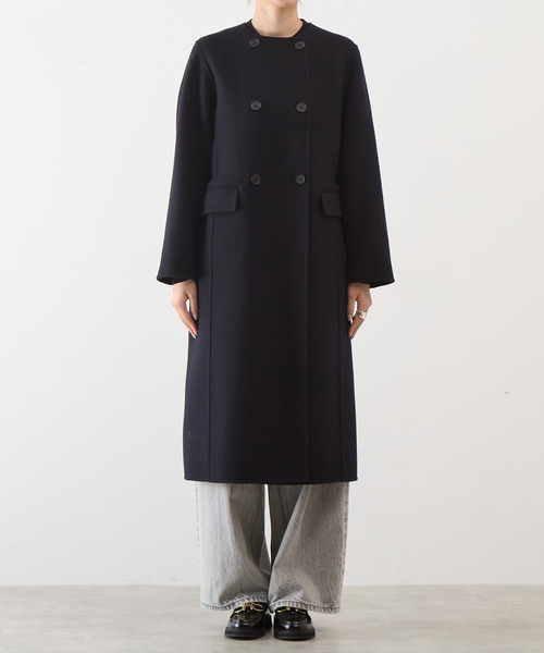 martinique（マルティニーク）の「ノーカラーロングコート（ステン