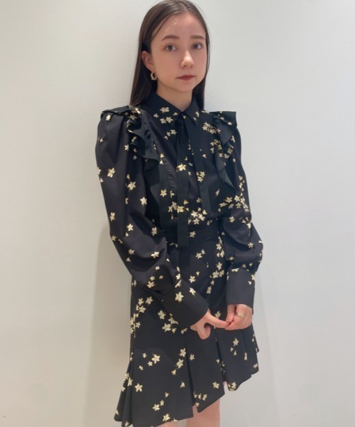 SNIDEL（スナイデル）の「フリルミニプリントワンピース（ワンピース