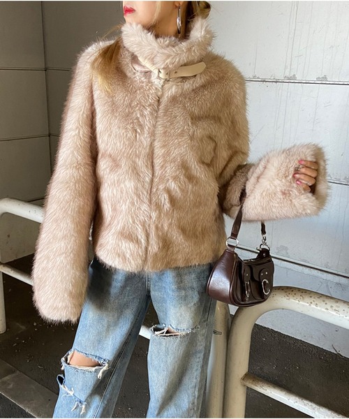 セール】ミックスフェイクファージャケット（ブルゾン）｜non-hedge