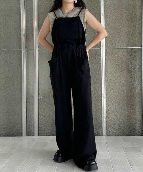 Ameri（アメリ）の「SWEAT EASY ROMPERS（サロペット/オーバーオール