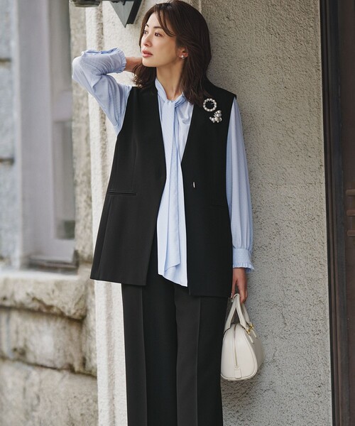 トリアセダブルジョーゼット フルレングス パンツ（その他パンツ）｜23