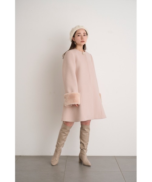 SNIDEL（スナイデル）の「【WEB限定】ビジューブローチAラインコート