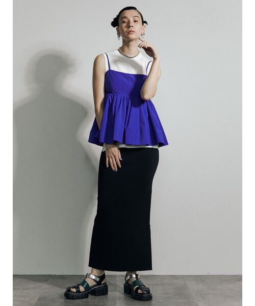 UN3D.（アンスリード）の「シャツギャザーキャミソール（キャミソール