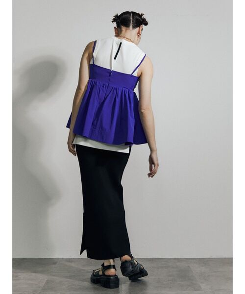 UN3D.（アンスリード）の「シャツギャザーキャミソール（キャミソール
