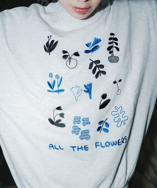 セール】Chou yi × FREAK'S STORE/チョイ イー ALL THE FLOWER クルー