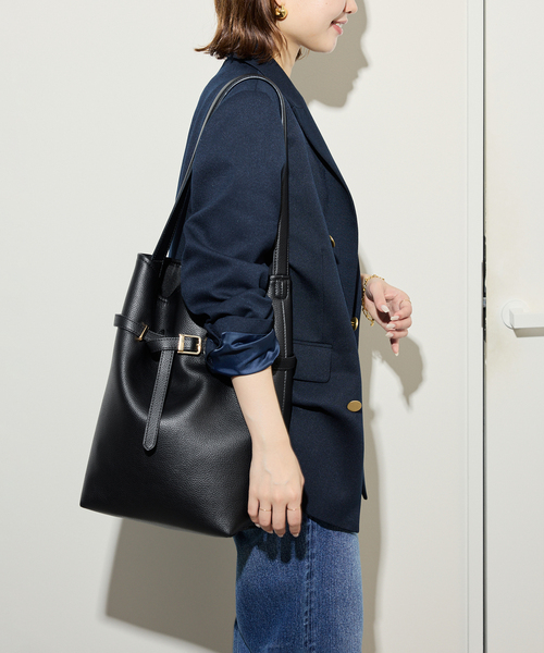 WEB限定/追加6》SLOBE ベルトスクエアトートバッグ（ショルダーバッグ