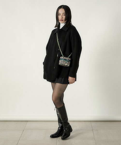 LeSportsac（レスポートサック）の「CHAIN VANITY BAG クリームゼブラ