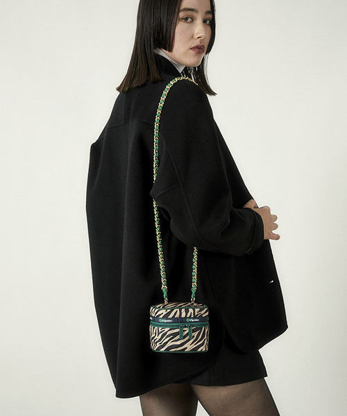LeSportsac（レスポートサック）の「CHAIN VANITY BAG クリームゼブラ