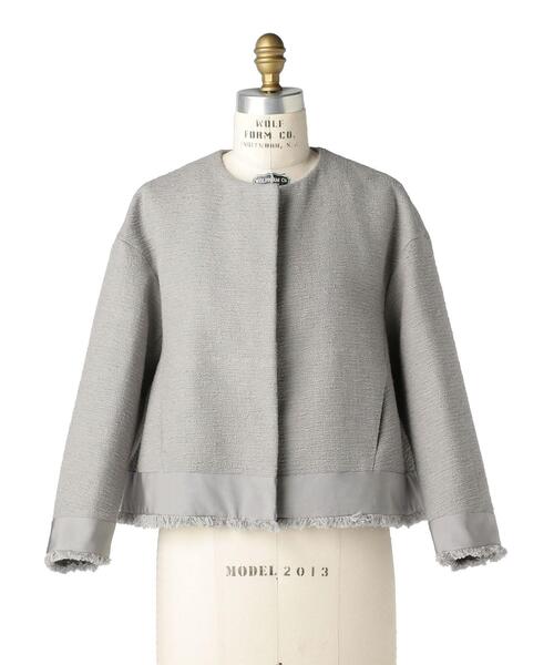 Drawer（ドゥロワー）の「Drawer フリンジノーカラージャケット（ノー