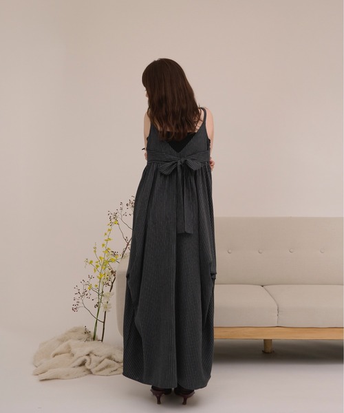 loin nuit（ロワンニュイ）の「random drape camisole one-piece