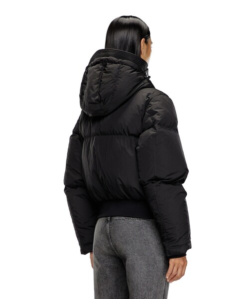 レディース ジップアップダウンジャケット ショート丈（ダウン