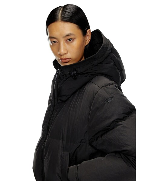 レディース ジップアップダウンジャケット ショート丈（ダウン