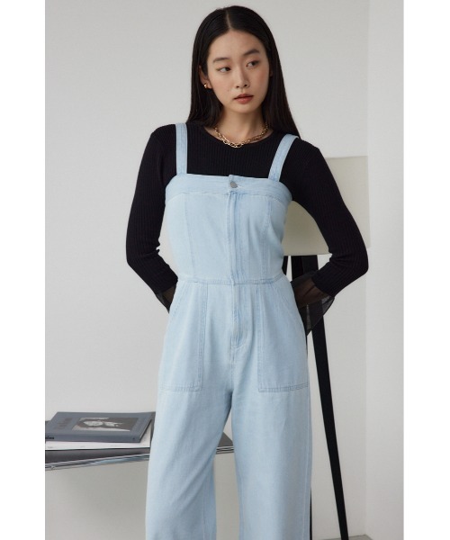 セール】デニムベアワイドオールインワン（つなぎ/オールインワン