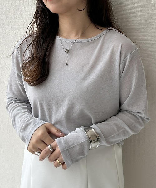 低身長/高身長サイズ有】スラブシアートップス（Petitjo/slattgir