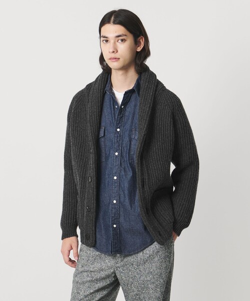 セール】【別注】＜WILLIAM LOCKIE＞ショールカラー カーディガン