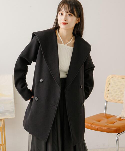 HEYUMM（ヘユム）の「ビッグカラーミディコート（その他アウター