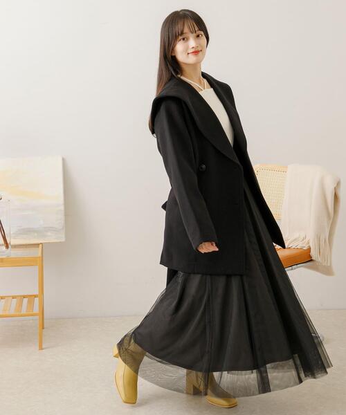 HEYUMM（ヘユム）の「ビッグカラーミディコート（その他アウター