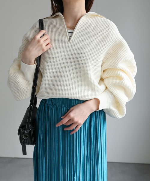 セール】【選べるサイズ】ハーフジップニット（その他トップス