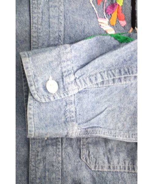 ブランド古着】バタフライ刺繍シャンブレーシャツ（シャツ/ブラウス