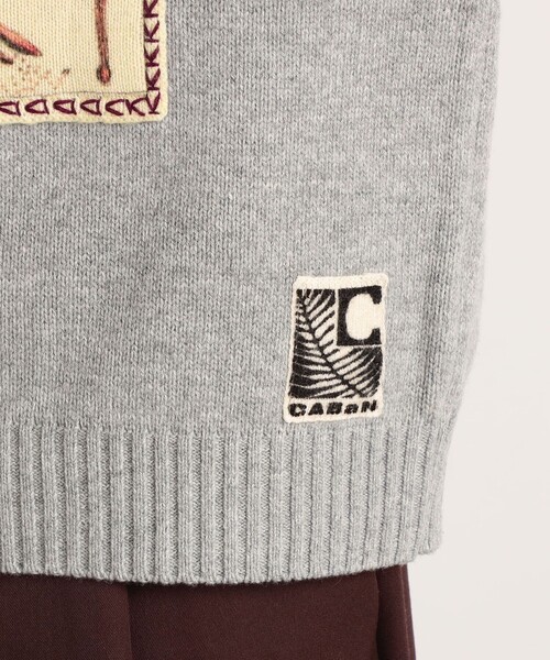 caban（キャバン）の「□CABaN ウールカシミヤ アートフレーム クルー