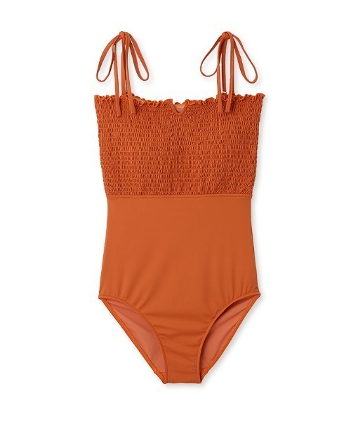 FRAY I.D（フレイアイディー）の「シャーリングスイムワンピース（水着