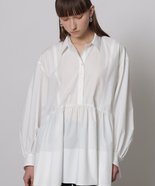 CADUNE（カデュネ）の「ボウ付きシャツチュニック（シャツ/ブラウス