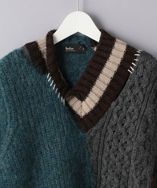 kolor（カラー）の「＜kolor（カラー）＞ ミックス Vネック