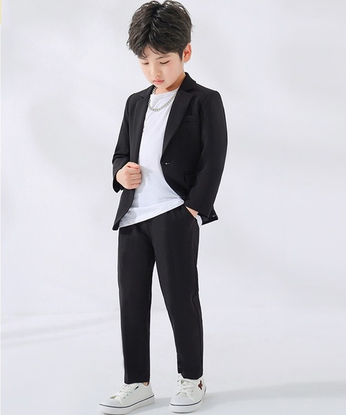 セール】キッズスーツ 長袖ジャケット+パンツ+長袖Tシャツ 3点セット