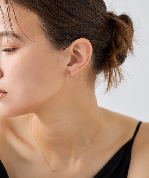 ete（エテ）の「○[ピース] K10MPG フープ ピアス（ピアス（片耳用