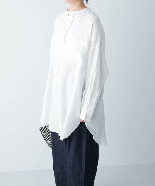 リネンチュニックシャツ（シャツ/ブラウス）｜かぐれ（カグレ）の