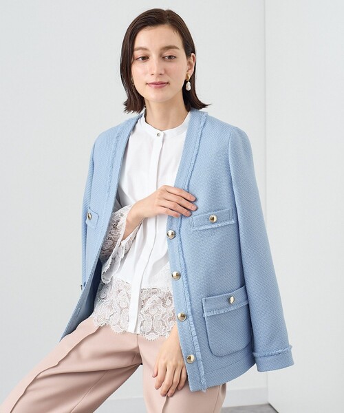 セール】【セットアップ対応商品】ウールプリペラVネックロング