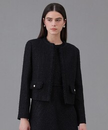 ANAYI（アナイ）の「リボンヤーンツイードクルーネックジャケット