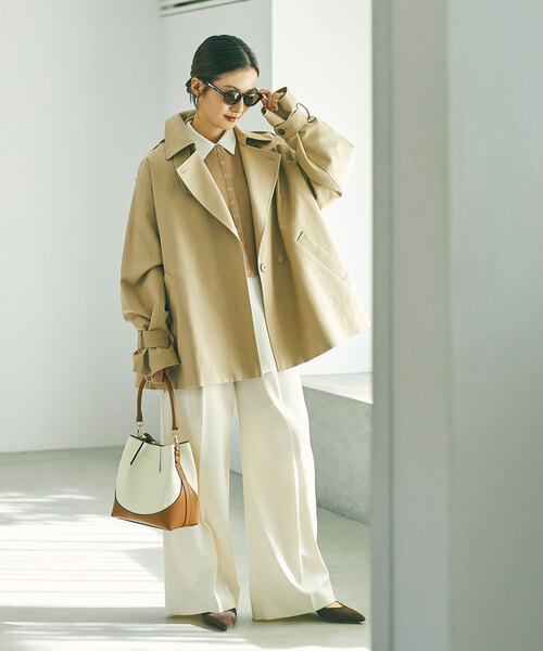 Noble（ノーブル）の「コットンダブルクロスハーフコート（トレンチ