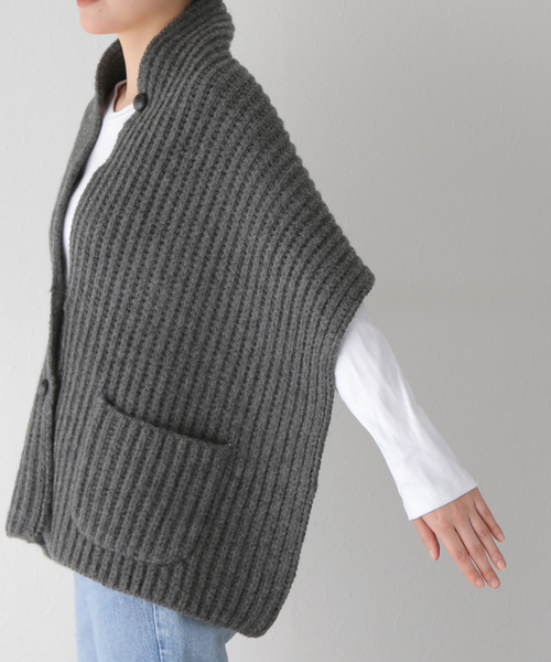 plage（プラージュ）の「SHEPLEY YARNS ストール ベスト（ベスト