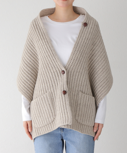 plage（プラージュ）の「SHEPLEY YARNS ストール ベスト（ベスト