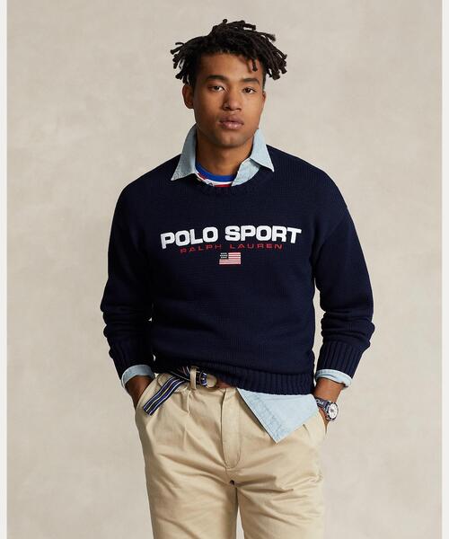 18Finezza Knit Polo L/S ニットポロ Polo Sport ビッグ フィット