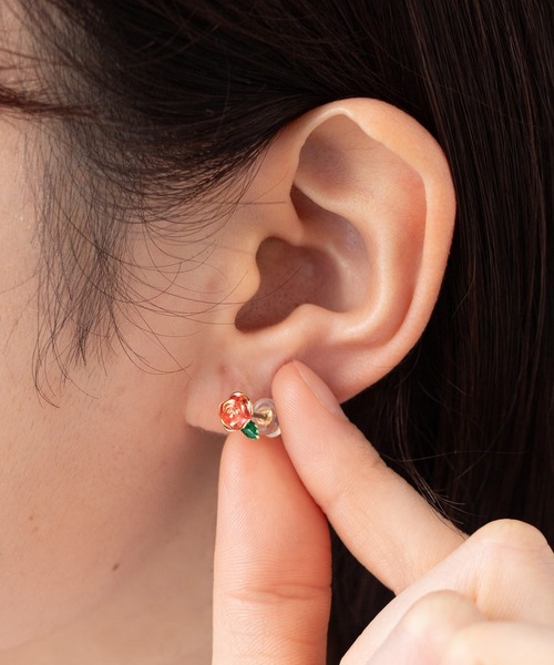 花言葉モチーフ ピアス flower letter 【日本製】（ピアス（両耳用