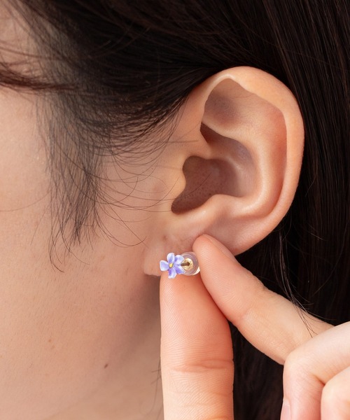 花言葉モチーフ ピアス flower letter 【日本製】（ピアス（両耳用