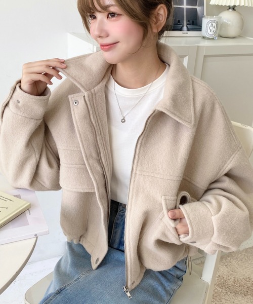 moment+（モーメントプラス）の「フェイクウールモッサ2WAYアレンジ